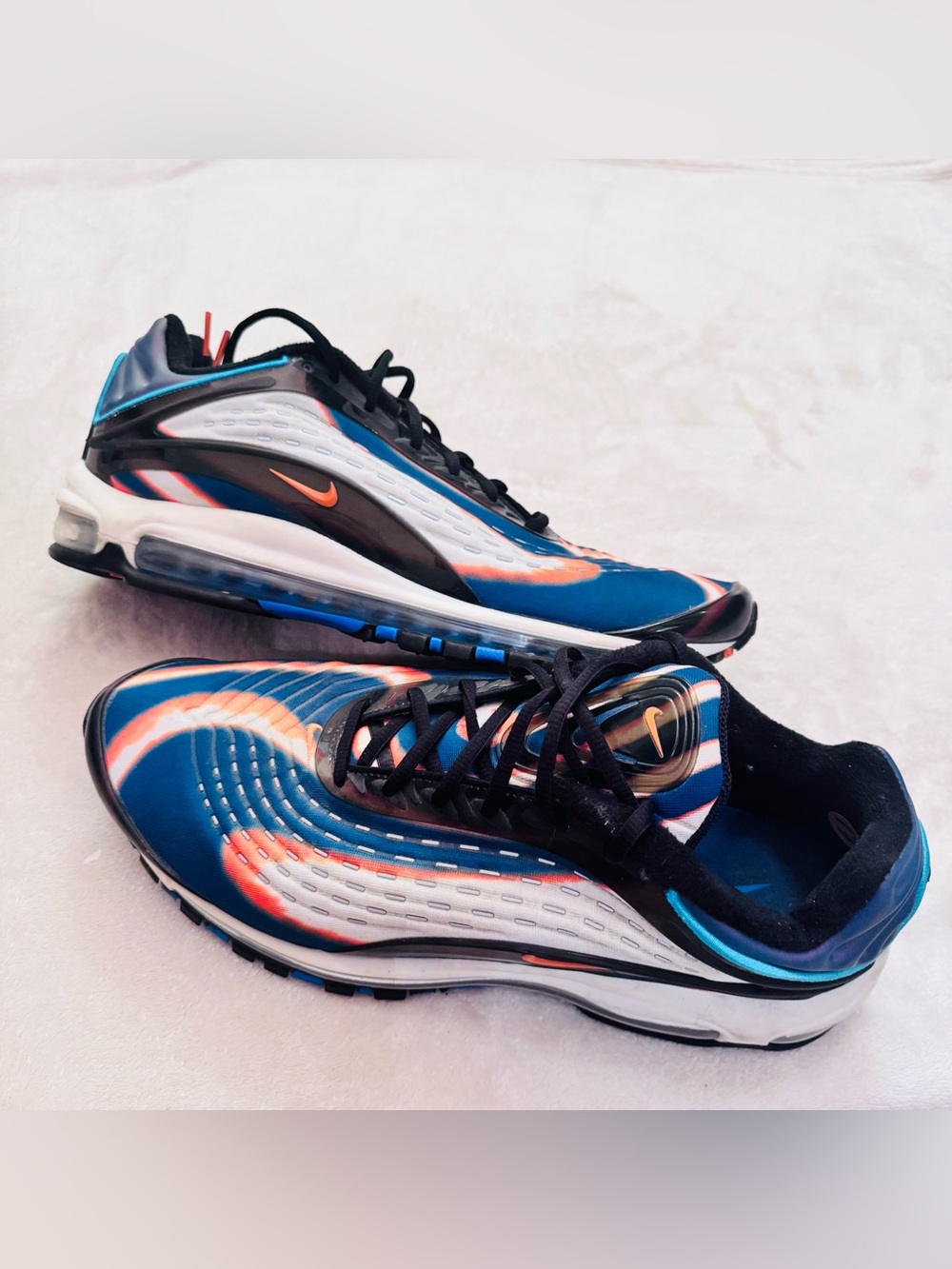 Nike Air Max Deluxe Mens Size 14 “Force Blue”  Orange White Blue